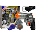 Pikkukuva 1 / 4: Police Kit Revolver 20cm Badge Holster Whistle Sound Light Effects