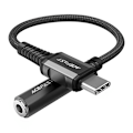 Miniatyrbillede 3 af 3: Adapter USB-C to mini jack 3,5mm Acefast C1-07 18cm (black)