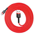 Miniatyrbild 7 av 9: Baseus Micro USB Cafule Cable 1.5A 2m Red + Red (CAMKLF-C09)