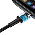 Miniatyrbillede 7 af 7: Baseus Cafule USB-C Cable Huawei SuperCharge, QC 3.0, 5A 1m (Black+Gray)