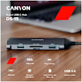 Miniatyrbild 3 av 3: CANYON hub DS-15 8in1 4k USB-C Dark Grey