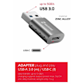 Miniatyrbillede 3 af 4: Swissten adapter usb-a(m)/usb-c(f)