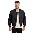 Miniatyrbillede 1 af 7: Alpha Industries Ma-1 Emb Logo Puffer Bomberjakke Sort S Mand