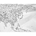 Pikkukuva 3 / 9: Awesome Maps Värityskarttapyyhe World Map To Color In With Country Specific Doodles Valkoinen