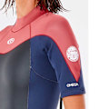 Miniatyrbillede 3 af 4: Rip Curl Kortærmet Dragt Med Lynlås Bagpå Omega 1.5 Mm Blå 4