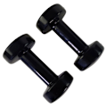 Miniatyrbillede 4 af 10: Tunturi Vynil Dumb 5kg 2 Enheder Sort 5 kg