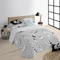 Miniatyrbillede 2 af 7: Play Fabrics Dynetæppe Looney Sort/hvid Til 135/ Seng 140x240 Cm