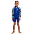 Miniatyrbillede 1 af 6: Funky Trunks Uv Langærmet Jumpsuit Go Blå 5 Years