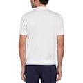Miniatyrbillede 2 af 2: Original Penguin Text Vertical Stripe Kortærmet Polo Hvid S Mand