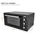 Miniatyrbillede 5 af 10: Tm Electron Rotisserie Varmluftsovn Tmpho045 45l 1400w Søvfarvet