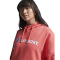 Miniatyrbillede 3 af 3: Superdry Hættetrøje Code Sl Applique Os Orange M-L Kvinde