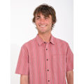 Miniatyrbillede 2 af 7: Volcom Newbar Stripe Kortærmet Skjorte Rosa S Mand