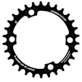 Miniatyrbillede 1 af 2: Leonardi Racing Daisy Asymmetric 96 Bcd Kædehjul Sort 30t