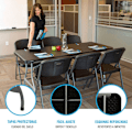 Miniatyrbillede 3 af 8: Lifetime Klapbord 182x76x73.5 Cm Sort
