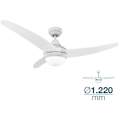 Miniatyrbillede 2 af 2: Edm Loftsventilator Egeo 60w 122 Cm Hvid One Size / EU Plug