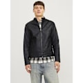 Miniatyrbillede 1 af 7: Jack & Jones Dylan Clean Læderjakke Sort 2XL Mand
