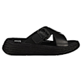 Miniatyrbillede 1 af 4: Fitflop F-mode Espadrille Buckle Leather Flatform Slides Klipklapper Sort EU 37 Kvinde