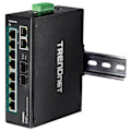 Miniatyrbillede 6 af 6: Trendnet 10 Port Hardened Power Over Ethernet+ Din Rail Switch Sort