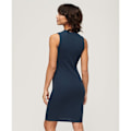 Miniatyrbillede 2 af 7: Superdry Langærmet Kort Kjole Rib Bodycon Blå M Kvinde
