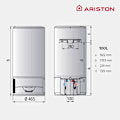 Pikkukuva 4 / 6: Ariston Pystysuora Sähkötermo Lydos Hybrid Wifi 100l Kirkas