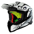 Miniatyrbillede 2 af 2: Mt Helmets Motocross Hjelm Falcon Thr Hvid,Sort XL
