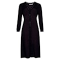 Miniatyrbillede 3 af 5: Superdry Langærmet Midikjole Lace Trim Sort XS Kvinde
