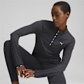 Miniatyrbillede 3 af 4: Puma Halv Lynlå Sweatshirt Strong Sort XS Kvinde