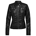 Miniatyrbillede 3 af 7: Only Jakke Bandit Faux Leather Biker Sort 42 Kvinde