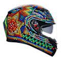 Miniatyrbild 5 av 8: Agv Fullt Ansikte Hjälm K3 E2206 Mplk Flerfärgad L