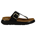 Miniatyrbillede 1 af 6: Fitflop Klipklapper Buckle Leather Toe-post Sort EU 39 Kvinde
