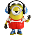 Miniatyrbild 3 av 4: Funko Figur Pop And Tee Minions Roller Skating Stuart Metallic Exclusive Gul L