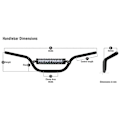 Miniatyrbillede 2 af 2: Renthal Medium Scrambler Styr Med Beskytter Atv Sort 22.2 mm / 772 mm