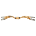 Pikkukuva 2 / 2: Br Kaksoisnivelletty Snaffle Anatominen Soft Contact 16 Mm Sormukset 65 Mm Snaffle Kultainen 11.5 cm
