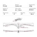 Miniatyrbillede 7 af 7: Progress Cockpit Styr Pg-246 Mtb Søvfarvet 80 mm / 760 mm