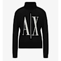 Miniatyrbillede 3 af 5: Armani Exchange 8nym7b-ymh4z Striktrøje Med Høj Hals Sort S Kvinde