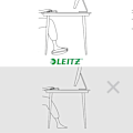 Miniatyrbillede 4 af 7: Leitz Justerbar Fodskammel Ergo