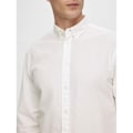 Miniatyrbillede 5 af 6: Selected Lang ærmet Skjorte Slimrick-poplin Hvid XL Mand