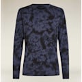 Miniatyrbillede 3 af 8: Icebreaker Merino 200 Oasis Cloud Dye Langærmet Baselayer Sort,Grå XL Mand