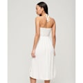 Miniatyrbillede 2 af 6: Superdry Smocked Midi Beach Lang Kjole Hvid M Kvinde