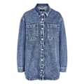Miniatyrbillede 1 af 2: Noisy May Overshirt Alva Blå S Kvinde