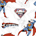 Miniatyrbillede 7 af 7: Play Fabrics Dynetæppe Med Knapper Man Of Steel Til 135/ Seng 140x240 Cm