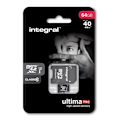 Miniatyrbillede 2 af 2: Integral Hukommelseskort Microsdxc 64gb Fyr 10 Sort