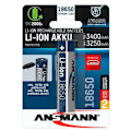 Miniatyrbillede 4 af 9: Ansmann Li-ion 18650 3400mah 3.6v Micro-usb 1307-0003 Batterier Blå,Søvfarvet