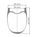 Pikkukuva 2 / 2: Dt Swiss Hgc 1400 Spline 24 Cl Disc Tubeless Maantiepyörän Etupyörä Musta 12 x 100 mm