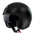 Miniatyrbillede 1 af 2: Mt Helmets Åben Ansigtshjelm Le Mans 2 Sv S Solid Sort M