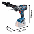 Miniatyrbillede 2 af 7: Bosch Professional Akku Slagboremaskine Gsr 18v-150 C Set Blå,Sort