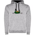 Miniatyrbillede 1 af 3: Kruskis Happy Camping Two-colour Hættetrøje Grå 2XL Mand