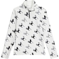 Miniatyrbillede 1 af 7: Spyder Vivid Halv Lynlås Sweatshirt Hvid M Kvinde