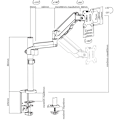 Miniatyrbillede 10 af 10: V7 Support Touch Adjust Monitor Mount Sort