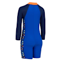 Miniatyrbillede 2 af 2: Zoggs Badedragt Long Sleeve All In One Boys Blå 2 Years